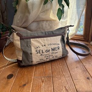 Myra Upcycled Canvas Crossbody Bag